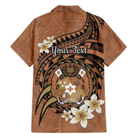 Personalised Tonga Emancipation Day Hawaiian Shirt Tongan Ngatu Pattern - Brown Version LT14 - Polynesian Pride
