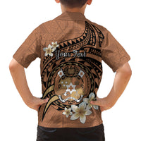 Personalised Tonga Emancipation Day Hawaiian Shirt Tongan Ngatu Pattern - Brown Version LT14 - Polynesian Pride