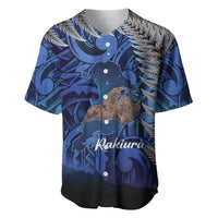 New Zealand Stewart Island Baseball Jersey Rakiura Kiwi Maori Glowing Sky