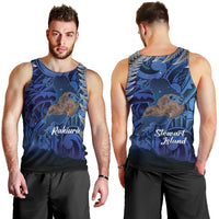 New Zealand Stewart Island Men Tank Top Rakiura Kiwi Maori Glowing Sky