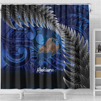 New Zealand Stewart Island Shower Curtain Rakiura Kiwi Maori Glowing Sky