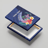 Personalised Guam Liberation Day Canvas Wall Art Happy 80th Anniversary Fish Hook Mix Tropical Flowers LT14 - Polynesian Pride