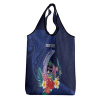 Personalised Guam Liberation Day Grocery Bag Happy 80th Anniversary Fish Hook Mix Tropical Flowers LT14 - Polynesian Pride