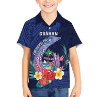 Personalised Guam Liberation Day Hawaiian Shirt Happy 80th Anniversary Fish Hook Mix Tropical Flowers LT14 - Polynesian Pride