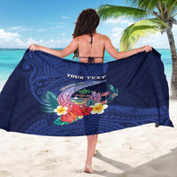 Personalised Guam Liberation Day Sarong Happy 80th Anniversary Fish Hook Mix Tropical Flowers LT14 - Polynesian Pride