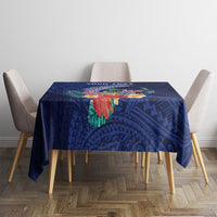 Personalised Guam Liberation Day Tablecloth Happy 80th Anniversary Fish Hook Mix Tropical Flowers LT14 - Polynesian Pride