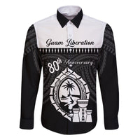 Guam Liberation Day Family Matching Long Sleeve Bodycon Dress and Hawaiian Shirt Biba Guahan Chamorro 80th Anniversary - Black