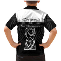 Guam Liberation Day Family Matching Mermaid Dress and Hawaiian Shirt Biba Guahan Chamorro 80th Anniversary - Black