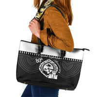 Guam Liberation Day Leather Tote Bag Biba Guahan Chamorro 80th Anniversary - Black LT14 Black - Polynesian Pride