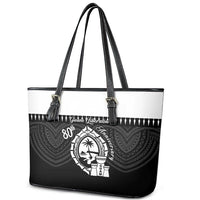 Guam Liberation Day Leather Tote Bag Biba Guahan Chamorro 80th Anniversary - Black LT14 - Polynesian Pride