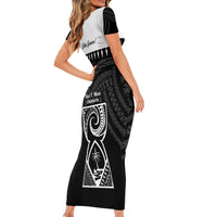 Guam Liberation Day Short Sleeve Bodycon Dress Biba Guahan Chamorro 80th Anniversary - Black