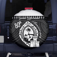 Guam Liberation Day Spare Tire Cover Biba Guahan Chamorro 80th Anniversary - Black LT14 - Polynesian Pride