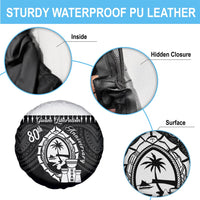 Guam Liberation Day Spare Tire Cover Biba Guahan Chamorro 80th Anniversary - Black LT14 - Polynesian Pride