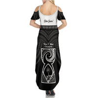 Guam Liberation Day Summer Maxi Dress Biba Guahan Chamorro 80th Anniversary - Black LT14 - Polynesian Pride