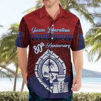 Guam Liberation Day Hawaiian Shirt Biba Guahan Chamorro 80th Anniversary - Blue LT14 - Polynesian Pride