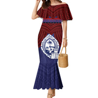 Guam Liberation Day Mermaid Dress Biba Guahan Chamorro 80th Anniversary - Blue LT14 Women Blue - Polynesian Pride