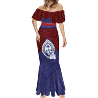 Guam Liberation Day Mermaid Dress Biba Guahan Chamorro 80th Anniversary - Blue LT14 - Polynesian Pride
