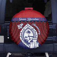 Guam Liberation Day Spare Tire Cover Biba Guahan Chamorro 80th Anniversary - Blue LT14 - Polynesian Pride