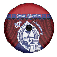 Guam Liberation Day Spare Tire Cover Biba Guahan Chamorro 80th Anniversary - Blue LT14 - Polynesian Pride
