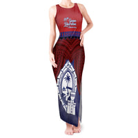 Guam Liberation Day Tank Maxi Dress Biba Guahan Chamorro 80th Anniversary - Blue LT14 Women Blue - Polynesian Pride