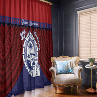 Guam Liberation Day Window Curtain Biba Guahan Chamorro 80th Anniversary - Blue LT14 - Polynesian Pride