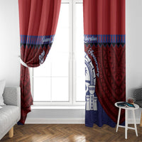 Guam Liberation Day Window Curtain Biba Guahan Chamorro 80th Anniversary - Blue LT14 - Polynesian Pride