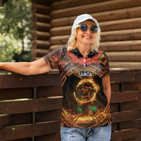 Samoa Teuila 2024 Festival Women Polo Shirt Samoan Siva Afi With Red Gingers