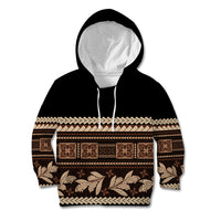 Black Samoa Siapo Teuila Flowers Kid Hoodie