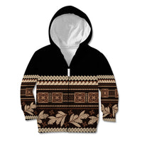 Black Samoa Siapo Teuila Flowers Kid Hoodie