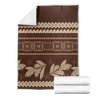 Brown Samoa Siapo Teuila Flowers Blanket
