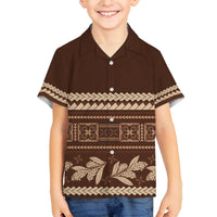 Brown Samoa Siapo Teuila Flowers Hawaiian Shirt LT14 - Polynesian Pride