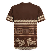 Brown Samoa Siapo Teuila Flowers Rugby Jersey