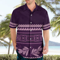 Purple Samoa Siapo Teuila Flowers Hawaiian Shirt