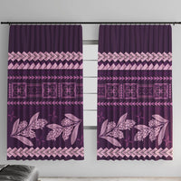 Purple Samoa Siapo Teuila Flowers Window Curtain