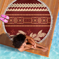 Red Samoa Siapo Teuila Flowers Beach Blanket