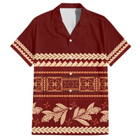 Red Samoa Siapo Teuila Flowers Hawaiian Shirt LT14 Red - Polynesian Pride