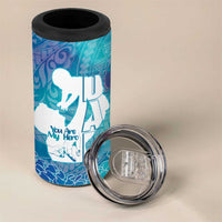 Turquoise Polynesia Father's Day 4 in 1 Can Cooler Tumbler Dad You Are My Hero LT14 - Polynesian Pride