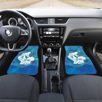 Turquoise Polynesia Father's Day Car Mats Dad You Are My Hero LT14 Set 2pcs - Front Turquoise - Polynesian Pride