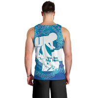 Turquoise Polynesia Father's Day Men Tank Top Dad You Are My Hero LT14 - Polynesian Pride