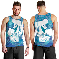 Turquoise Polynesia Father's Day Men Tank Top Dad You Are My Hero LT14 - Polynesian Pride