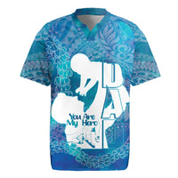 Turquoise Polynesia Father's Day Rugby Jersey Dad You Are My Hero LT14 Turquoise - Polynesian Pride