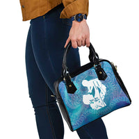 Turquoise Polynesia Father's Day Shoulder Handbag Dad You Are My Hero