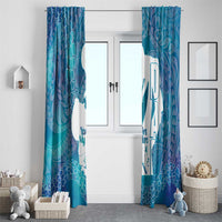 Turquoise Polynesia Father's Day Window Curtain Dad You Are My Hero
