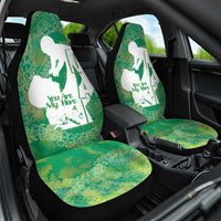 Green Polynesia Father's Day Car Seat Cover Dad You Are My Hero