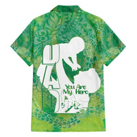 Green Polynesia Father's Day Family Matching Puletasi and Hawaiian Shirt Dad You Are My Hero