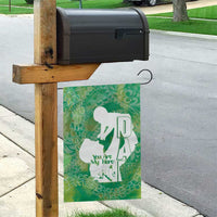 Green Polynesia Father's Day Garden Flag Dad You Are My Hero