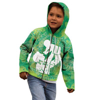 Green Polynesia Father's Day Kid Hoodie Dad You Are My Hero LT14 - Polynesian Pride