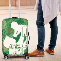 Green Polynesia Father's Day Luggage Cover Dad You Are My Hero