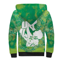 Green Polynesia Father's Day Sherpa Hoodie Dad You Are My Hero LT14 - Polynesian Pride