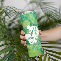 Green Polynesia Father's Day Skinny Tumbler Dad You Are My Hero